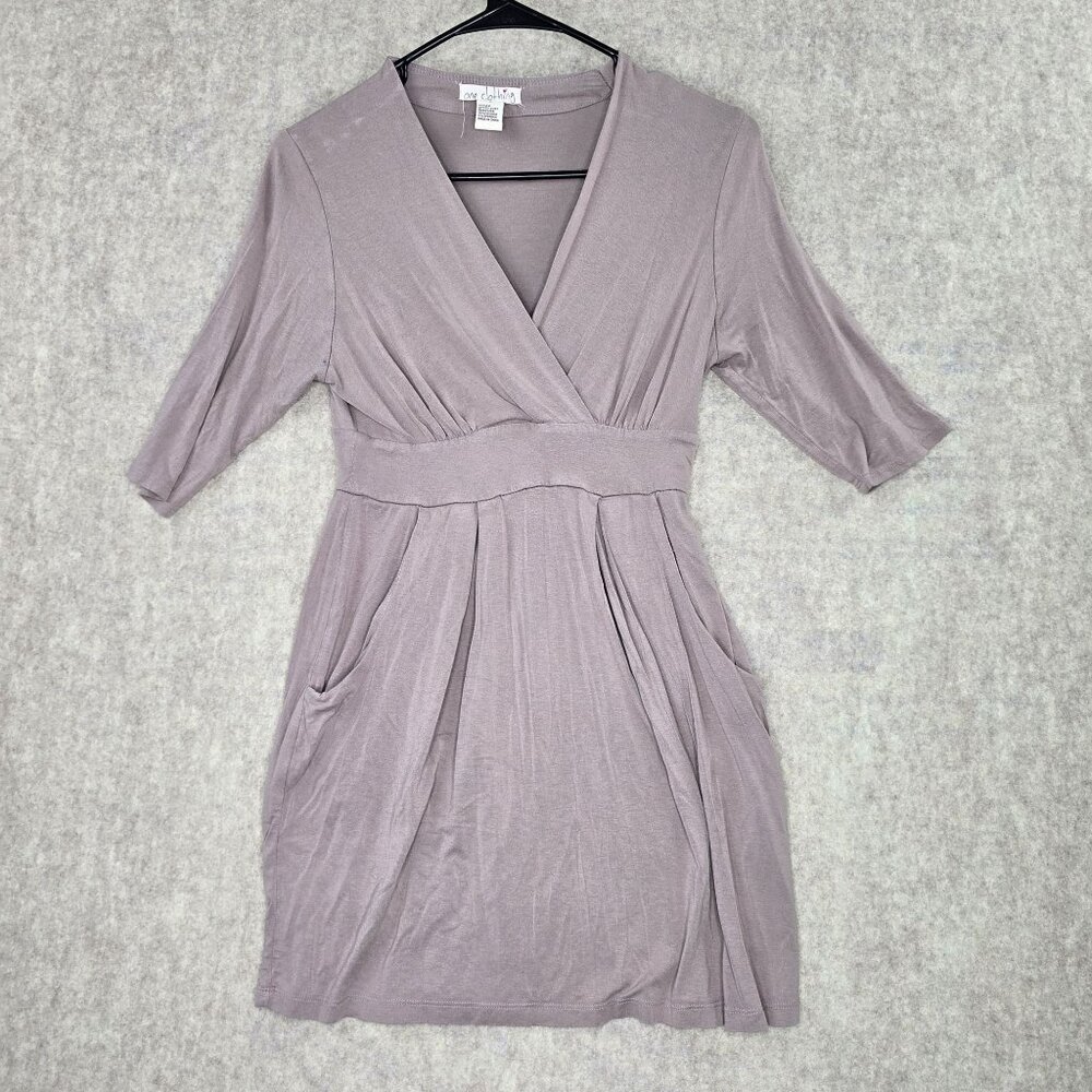 One Clothing Womens V-Neck Wrap Dress  S  Dusty Mauve  Viscose & Spandex Blend